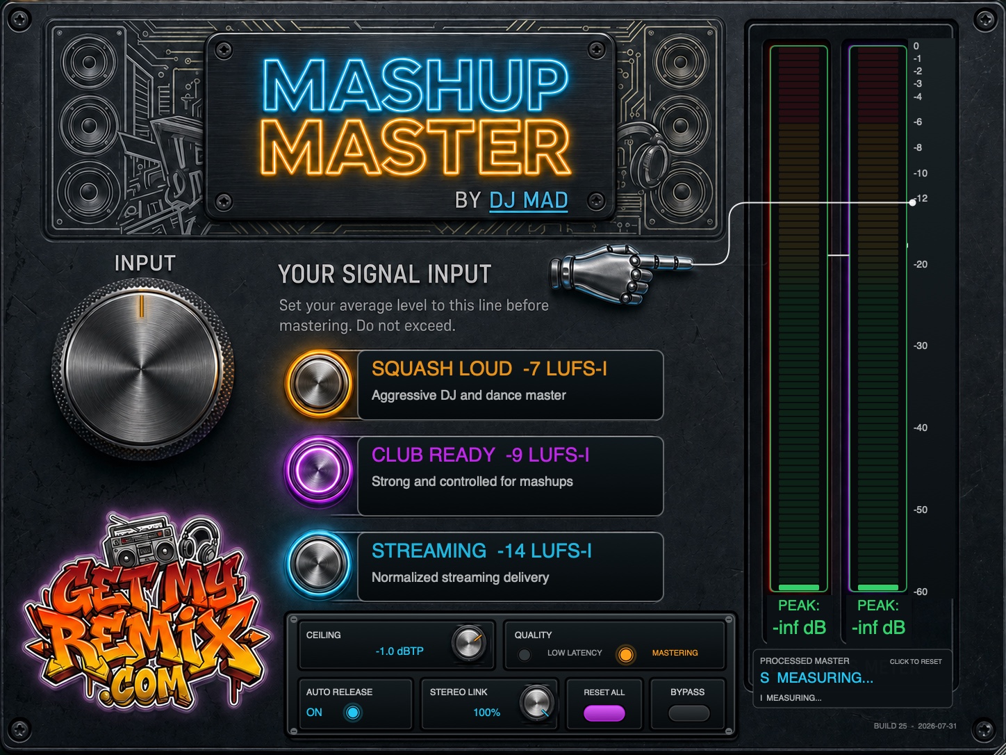 Mashup Master interface