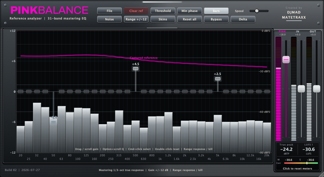 PinkBalance Titanium skin in Bars view